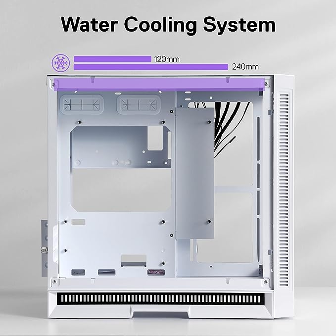 Redragon GCMC211 ITX Hot Rod Gaming PC Case, M-ATX Chassis, 2 Tempered Glass Panels & High Airflow Panels, 240mm Radiator Support, Rhythm Sync Lighting Bar, White Redragon GCMC211 ITX Hot Rod Gaming PC Case, M-ATX Chassis, 2 Tempered Glass Panels & High Airflow Panels, 240mm Radiator Support, Rhythm Sync Lighting Bar, White